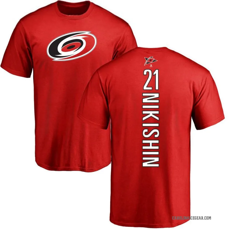 Alexander Nikishin Youth Red Carolina Hurricanes Backer T-Shirt -
