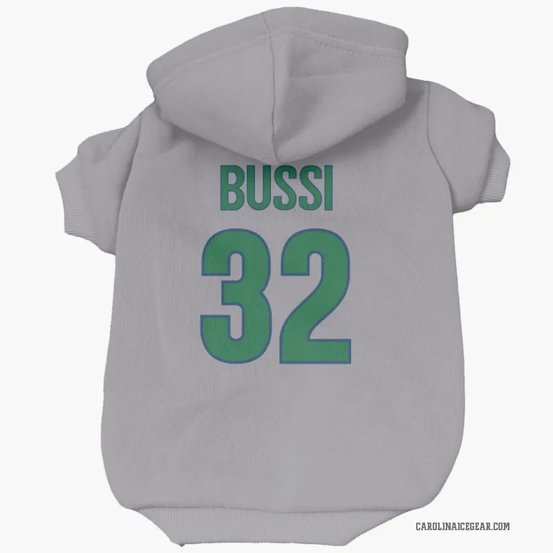 Brandon Bussi Gray Carolina Hurricanes Cat & Dog Pet Hoodie