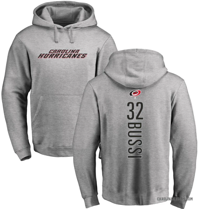 Brandon Bussi Men's Carolina Hurricanes Branded Ash Backer Pullover Hoodie