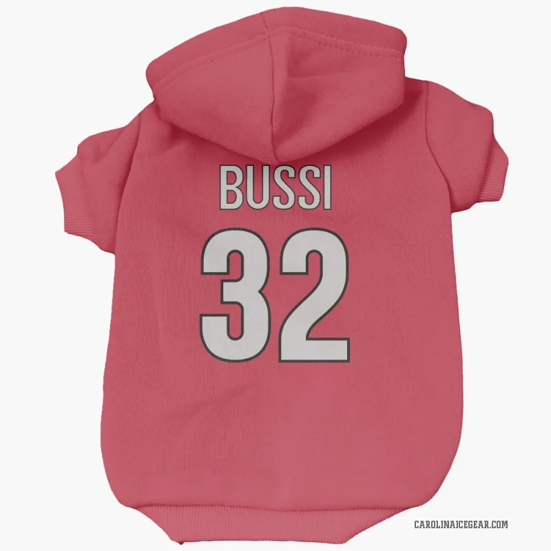Brandon Bussi Red Carolina Hurricanes Cat & Dog Pet Hoodie
