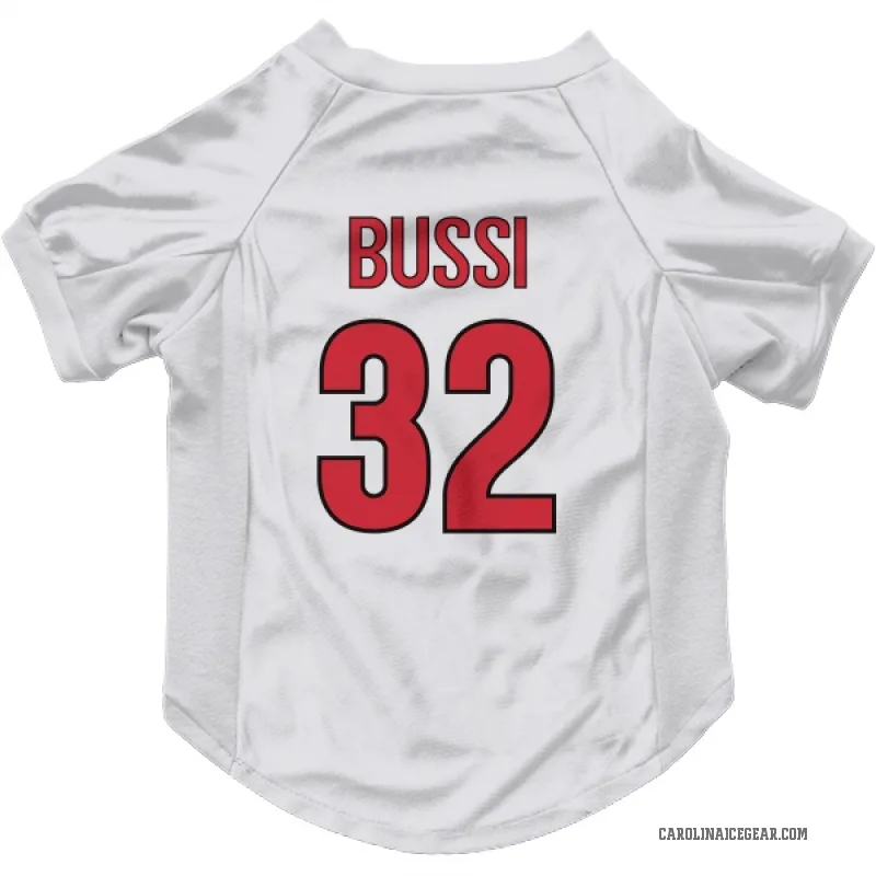 Brandon Bussi White Carolina Hurricanes Cat & Dog Pet Jersey