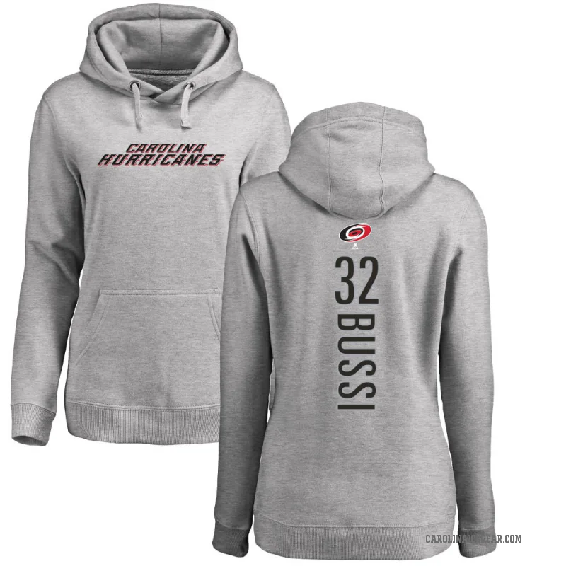 Brandon Bussi Women's Carolina Hurricanes Branded Ash Backer Pullover Hoodie
