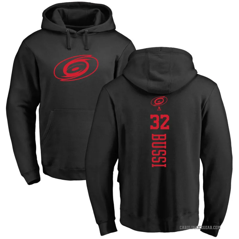 Brandon Bussi Youth Black Carolina Hurricanes Branded One Color Backer Pullover Hoodie