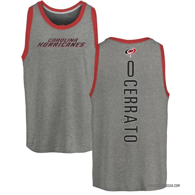 Charlie Cerrato Men's Ash Carolina Hurricanes Backer Tank Top -
