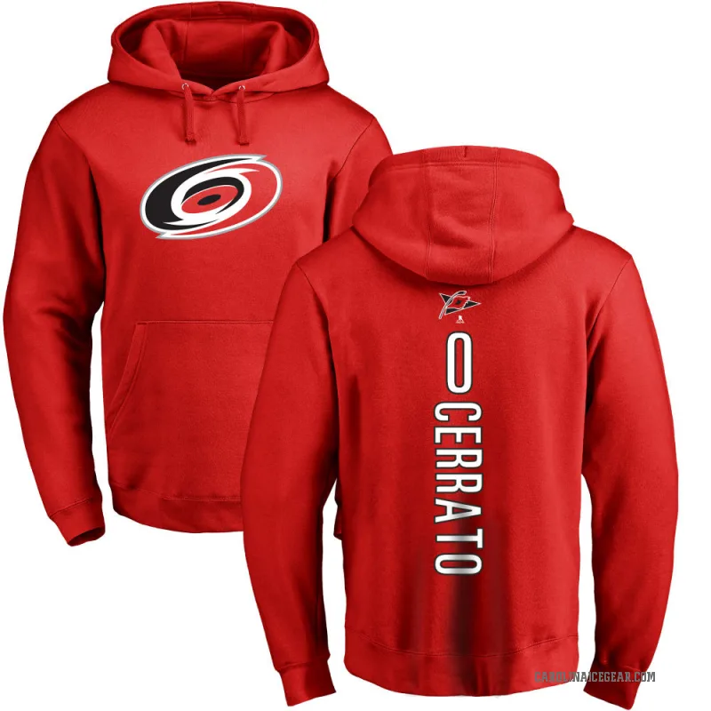 Charlie Cerrato Men's Red Carolina Hurricanes Branded Backer Pullover Hoodie