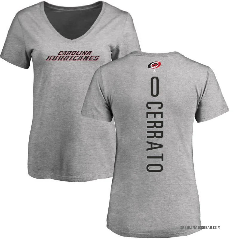 Charlie Cerrato Women's Ash Carolina Hurricanes Backer T-Shirt -