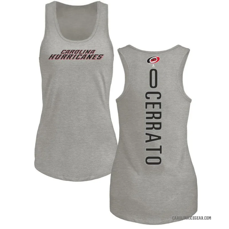 Charlie Cerrato Women's Ash Carolina Hurricanes Backer Tank Top -