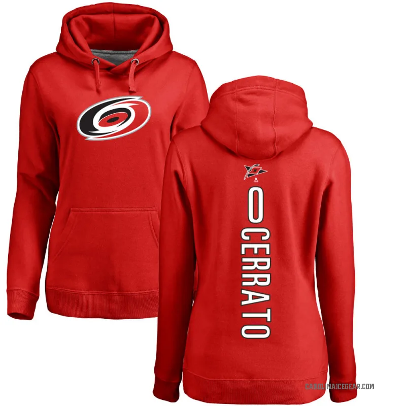 Charlie Cerrato Women's Red Carolina Hurricanes Branded Backer Pullover Hoodie