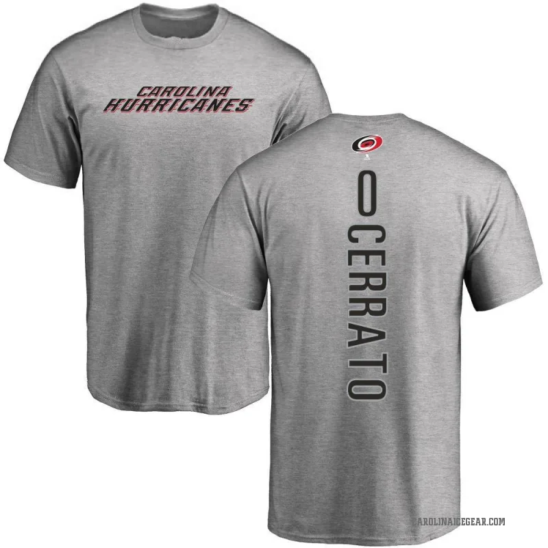 Charlie Cerrato Youth Ash Carolina Hurricanes Backer T-Shirt -