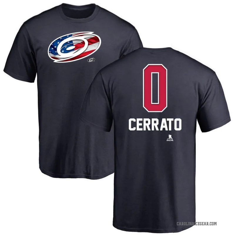 Charlie Cerrato Youth Navy Carolina Hurricanes Name and Number Banner Wave T-Shirt -