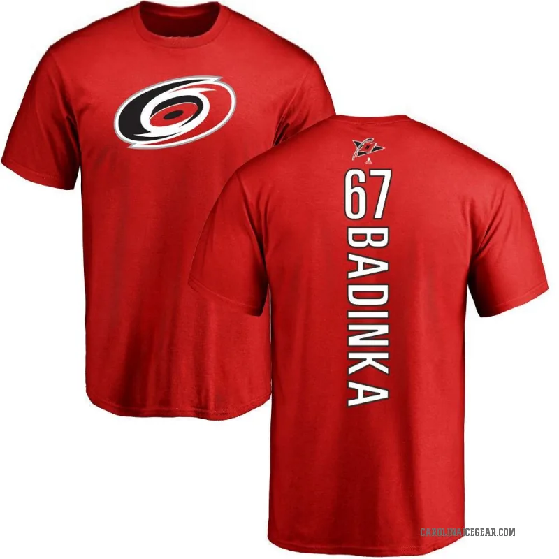 Dominik Badinka Men's Red Carolina Hurricanes Backer T-Shirt -