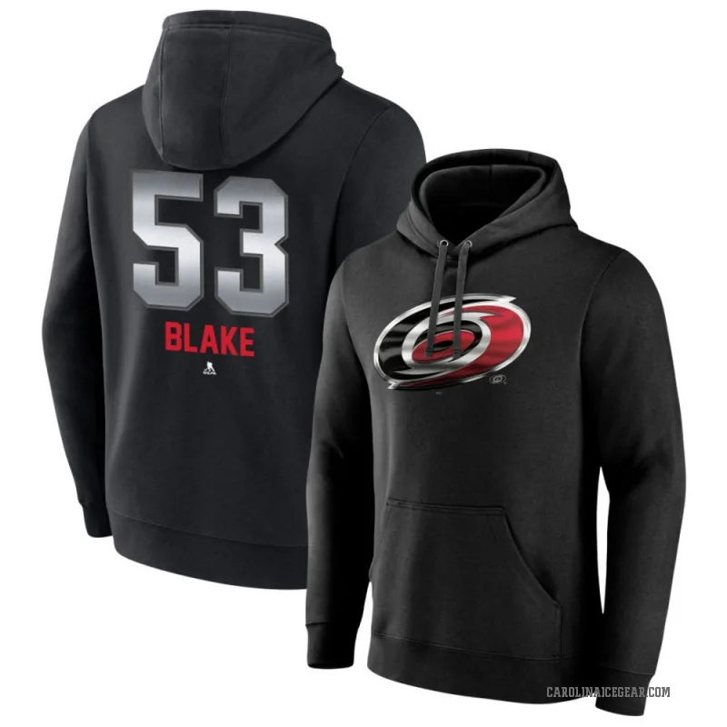 Jackson Blake Men's Black Carolina Hurricanes Branded Midnight Mascot Logo Pullover Hoodie