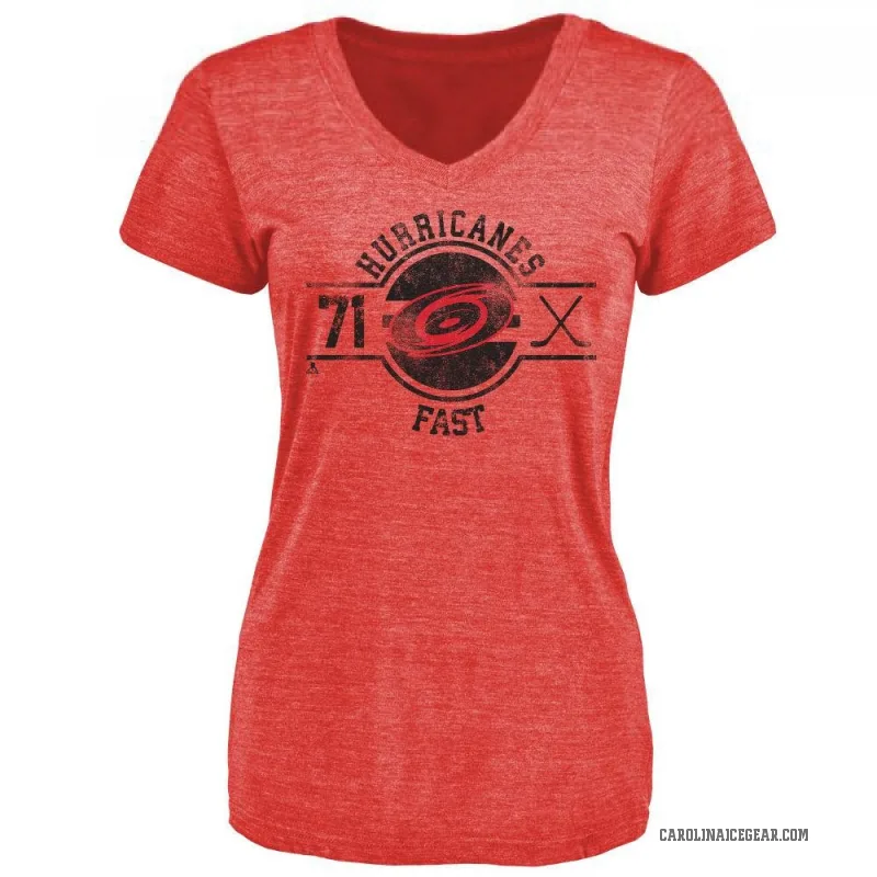Jesper Fast Women's Red Carolina Hurricanes Insignia T-Shirt -