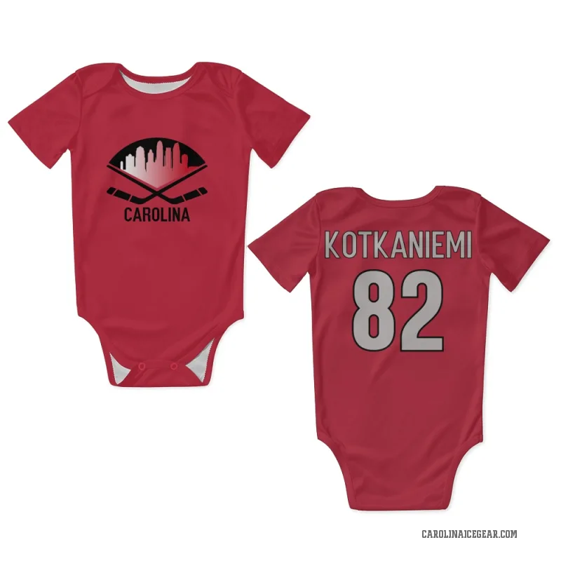 Jesperi Kotkaniemi  Red Carolina Hurricanes  Newborn & Infant Bodysuit