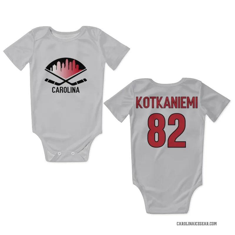 Jesperi Kotkaniemi  White Carolina Hurricanes  Newborn & Infant Bodysuit