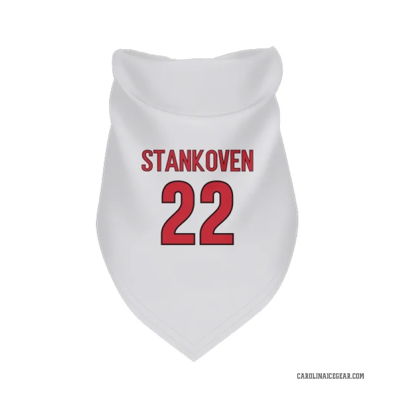 Logan Stankoven White Carolina Hurricanes Cat & Dog Pet Bandana