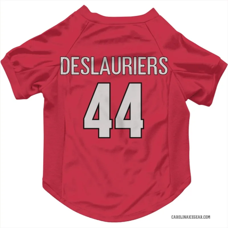 Nicolas Deslauriers  Red Carolina Hurricanes  Cat & Dog Pet Jersey