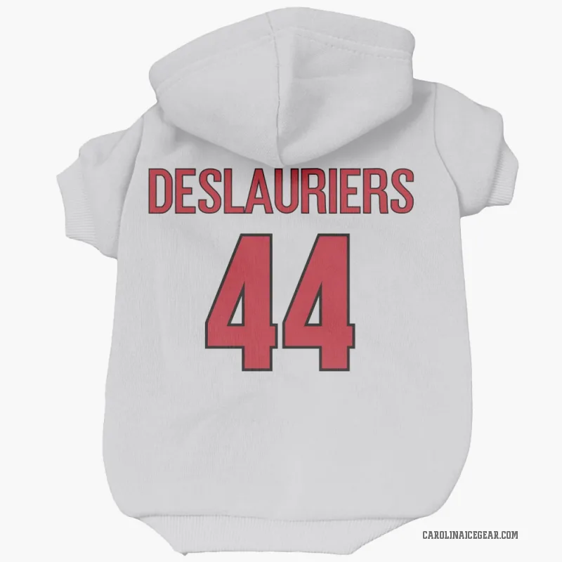 Nicolas Deslauriers  White Carolina Hurricanes  Cat & Dog Pet Hoodie