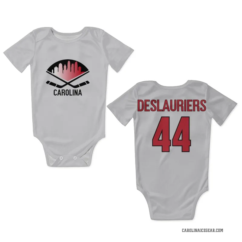 Nicolas Deslauriers  White Carolina Hurricanes  Newborn & Infant Bodysuit