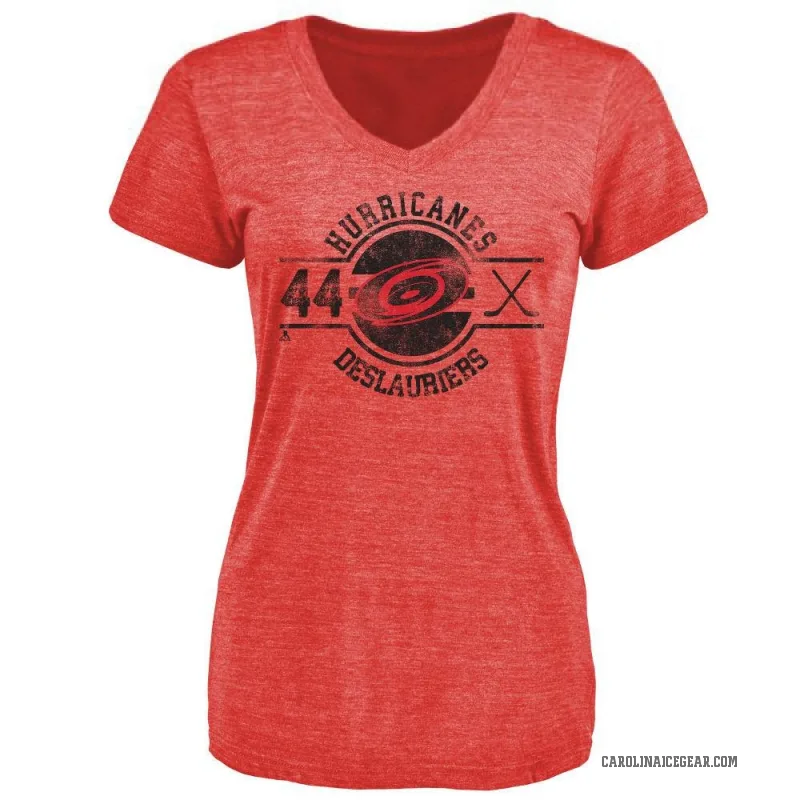 Nicolas Deslauriers Women's Red Carolina Hurricanes Insignia T-Shirt -
