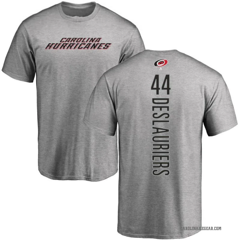 Nicolas Deslauriers Youth Ash Carolina Hurricanes Backer T-Shirt -