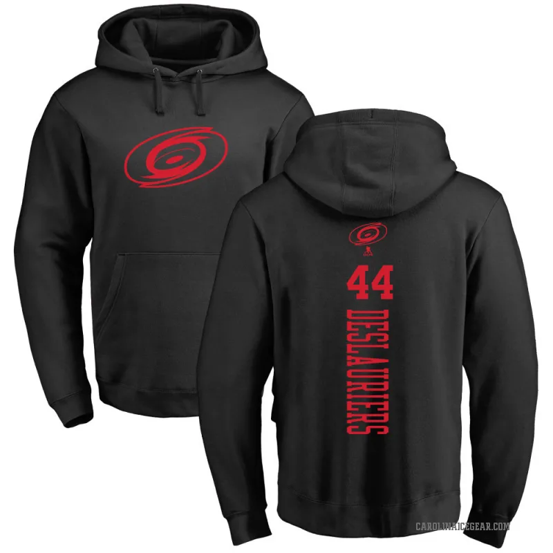 Nicolas Deslauriers Youth Black Carolina Hurricanes Branded One Color Backer Pullover Hoodie