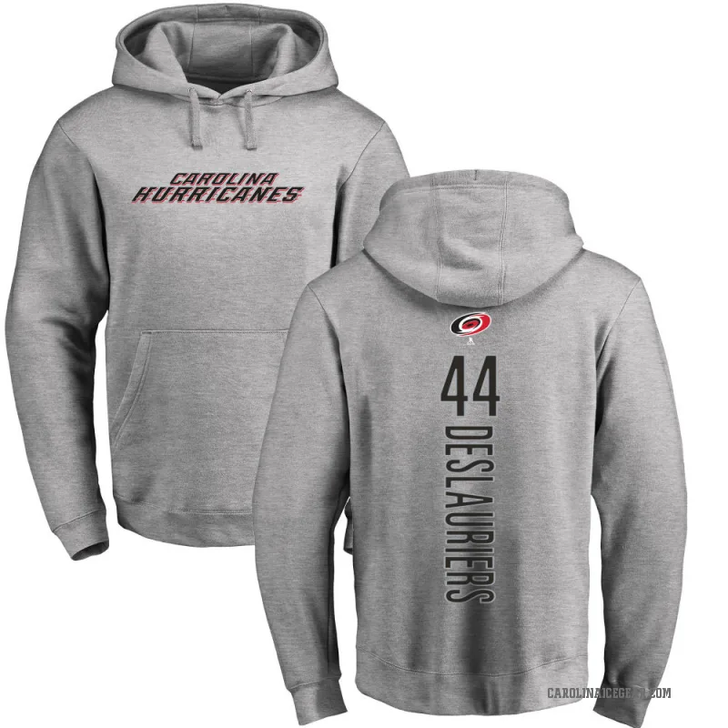 Nicolas Deslauriers Youth Carolina Hurricanes Branded Ash Backer Pullover Hoodie